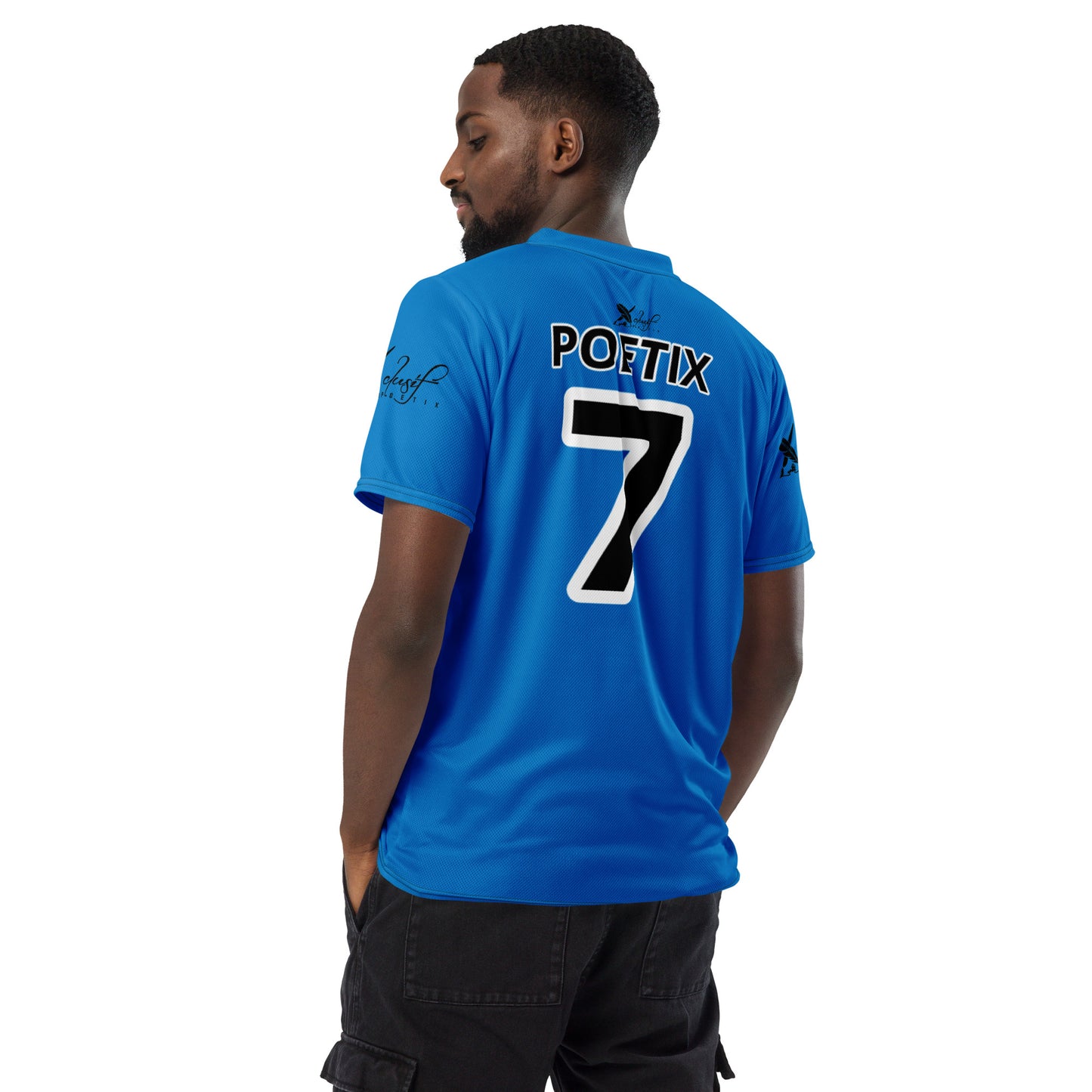 XCLUSIF POETIX BLUE & BLACK unisex sports jersey