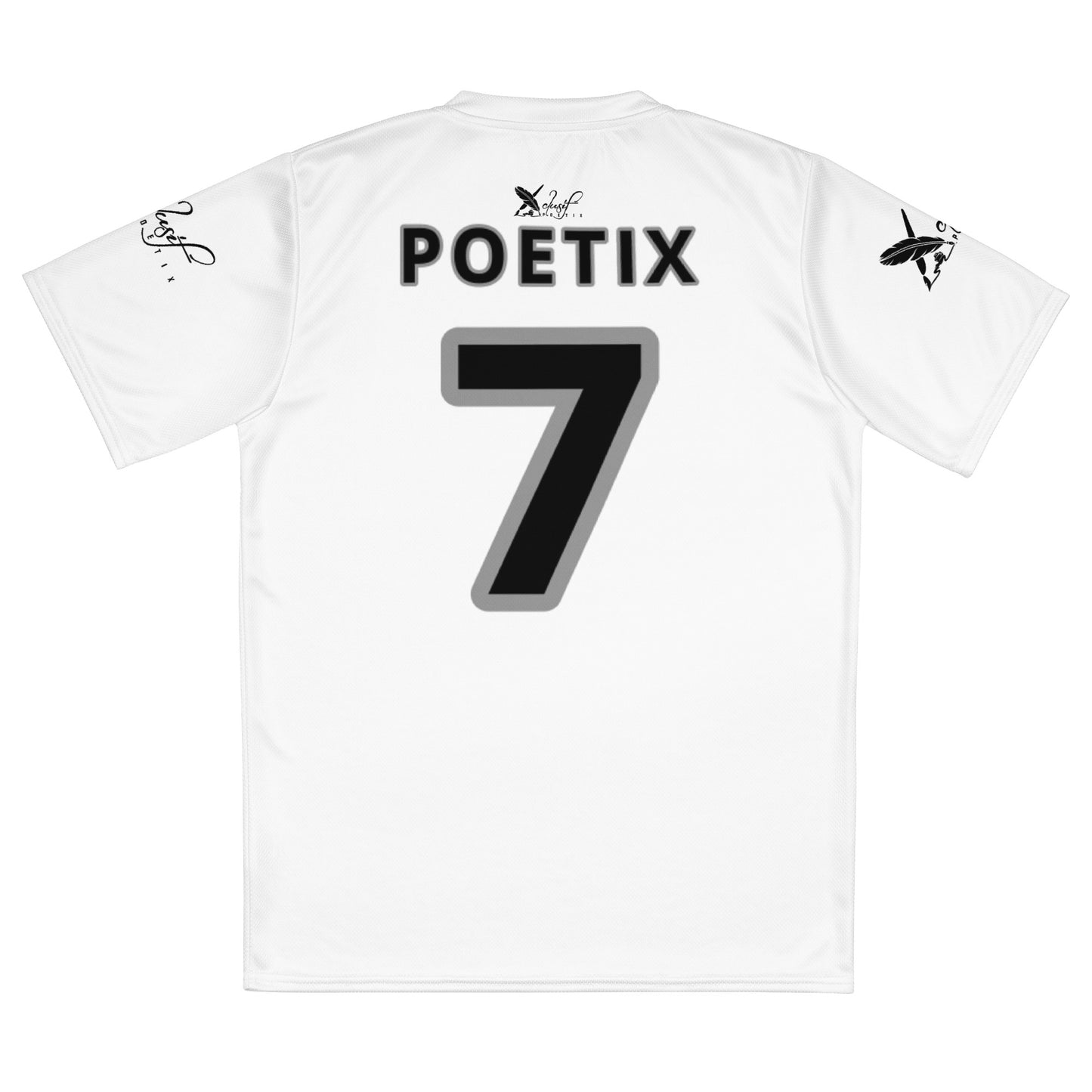 XCLUSIF POETIX WHITE & BLACK unisex sports jersey