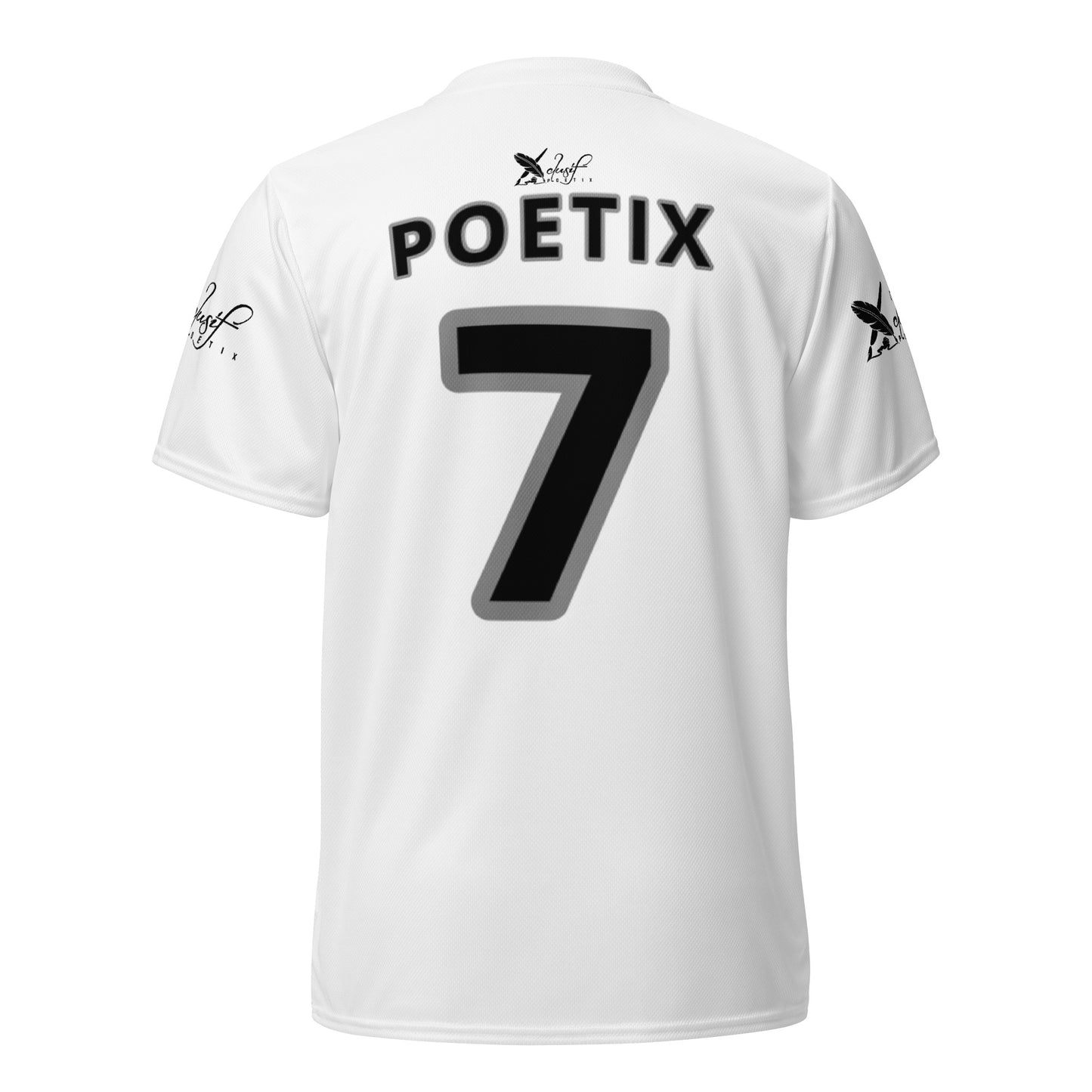 XCLUSIF POETIX WHITE & BLACK unisex sports jersey