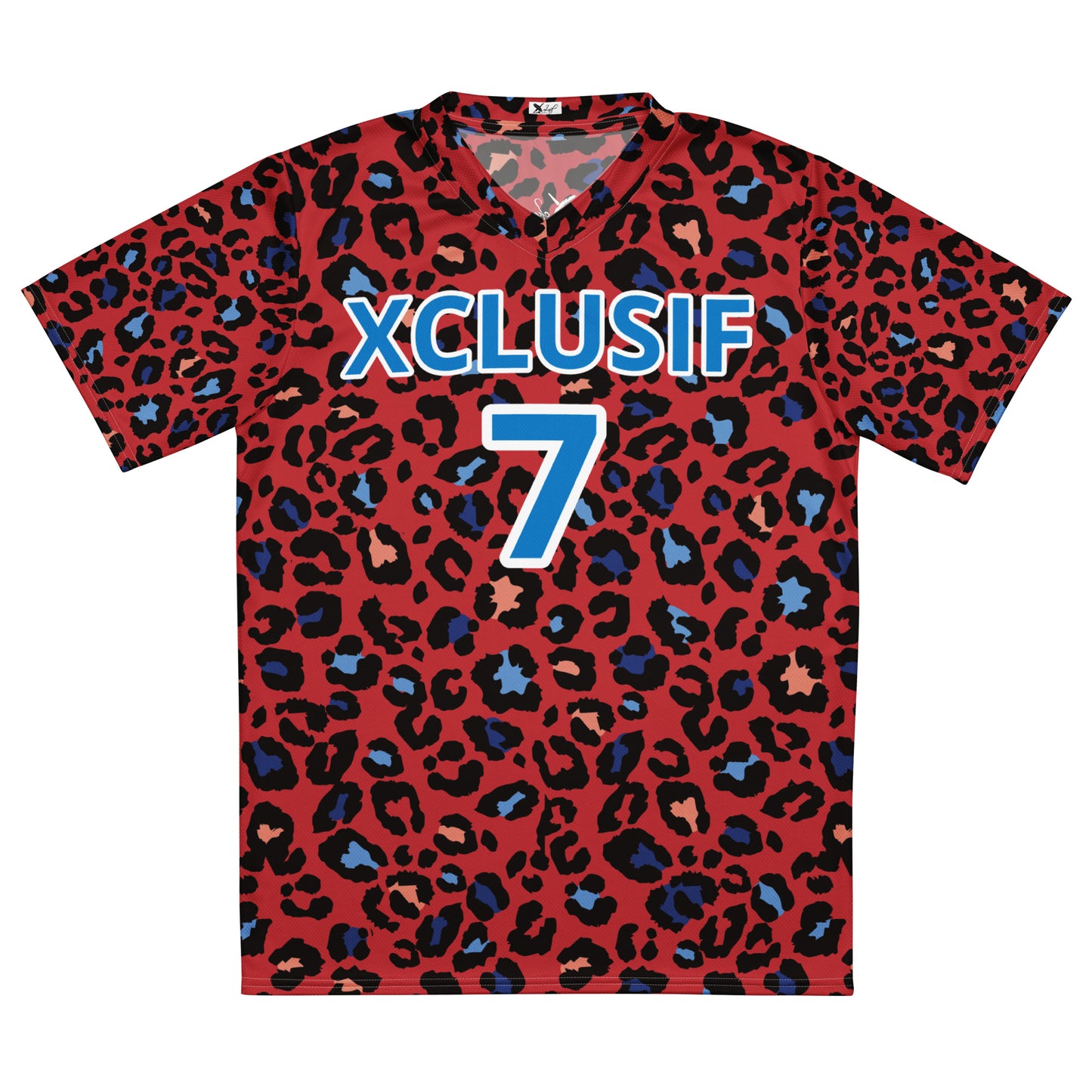 XCLUSIF POETIX RED LEOPARD unisex sports jersey