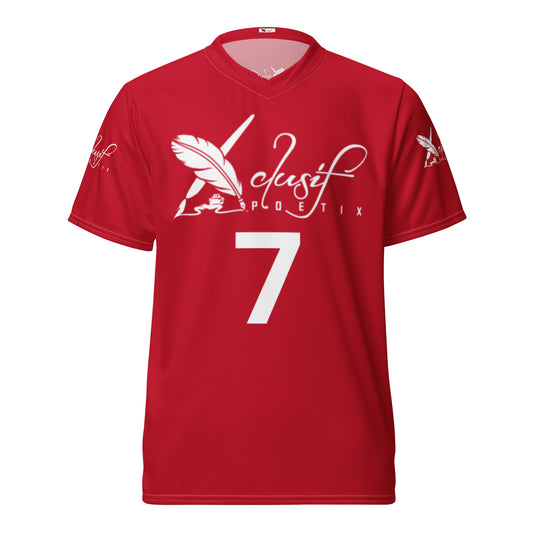 XCLUSIF POETIX RED & WHITE unisex sports jersey