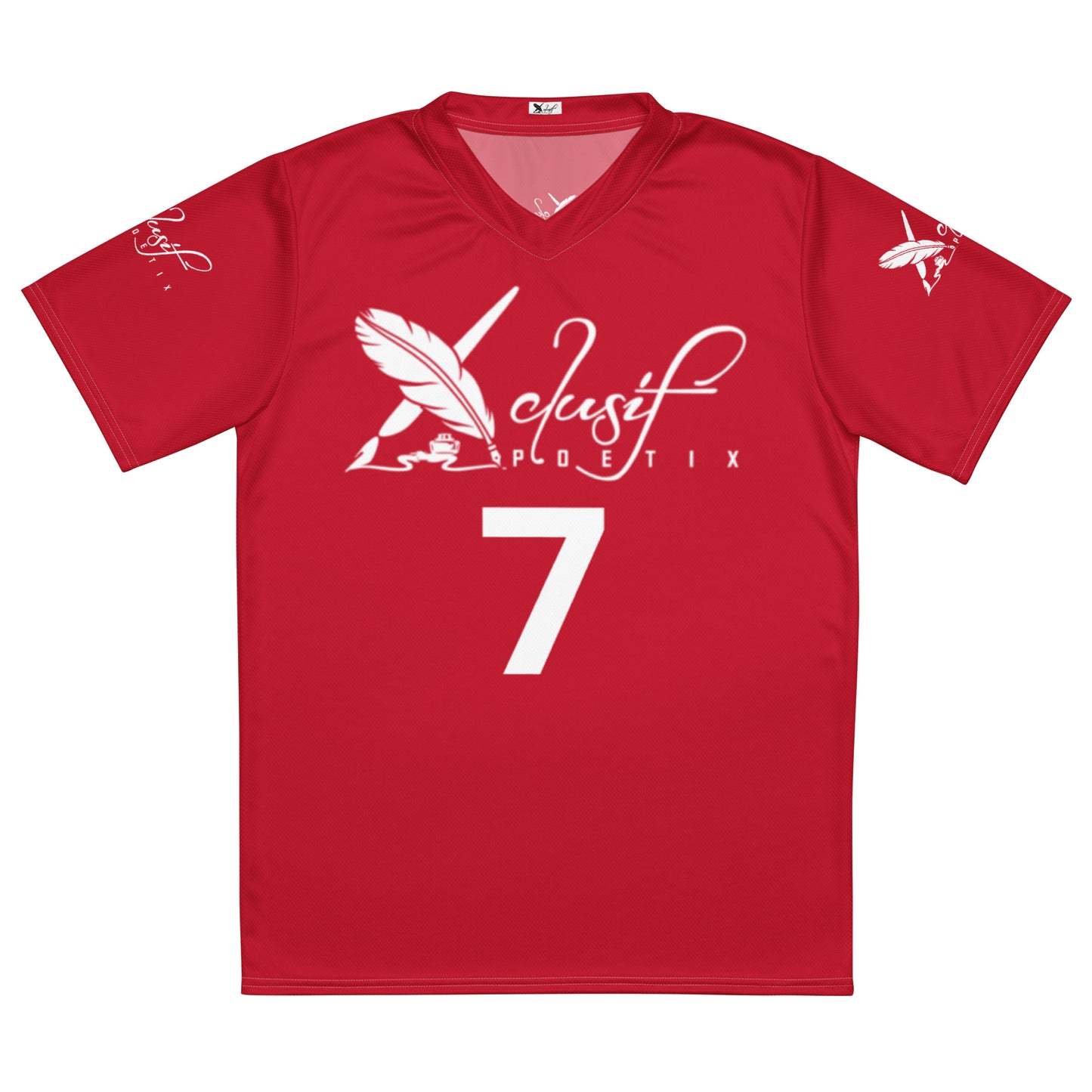 XCLUSIF POETIX RED & WHITE unisex sports jersey