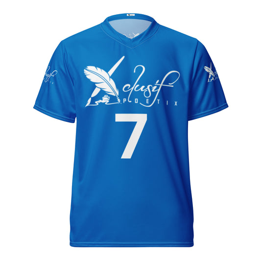 XCLUSIF POETIX BLUE & WHITE unisex sports jersey