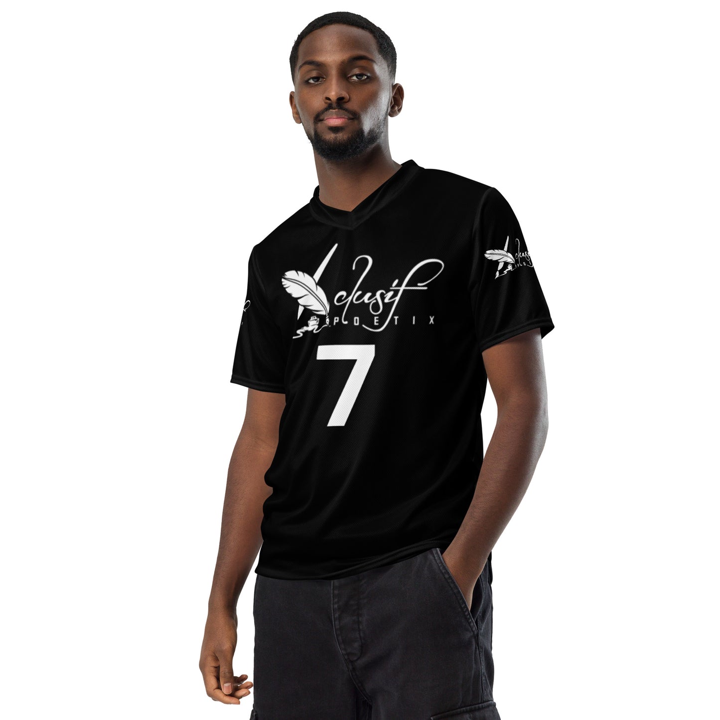 XCLUSIF POETIX BLACK & WHITE unisex sports jersey