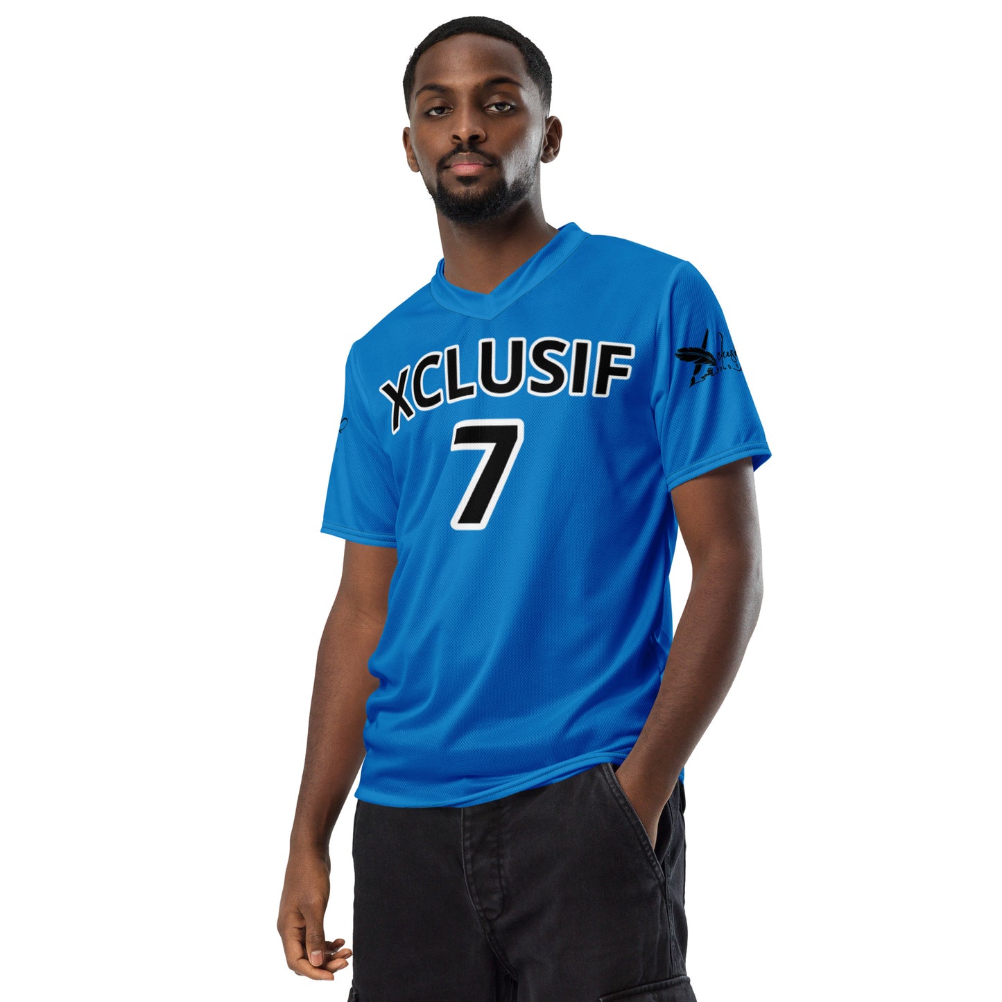 XCLUSIF POETIX BLUE & BLACK unisex sports jersey