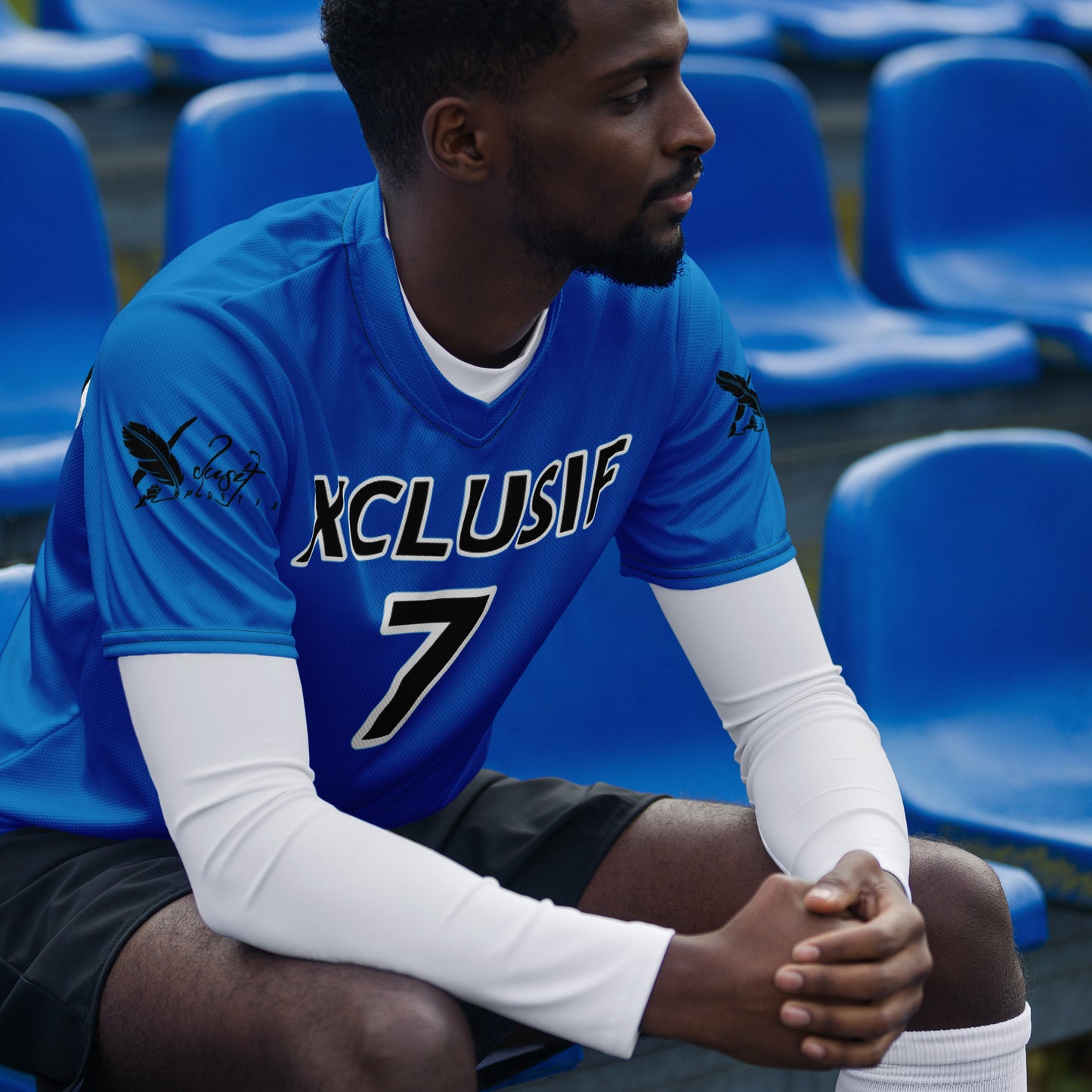 XCLUSIF POETIX BLUE & BLACK unisex sports jersey