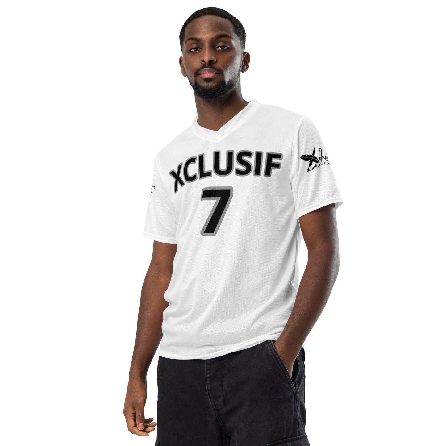 XCLUSIF POETIX WHITE & BLACK unisex sports jersey