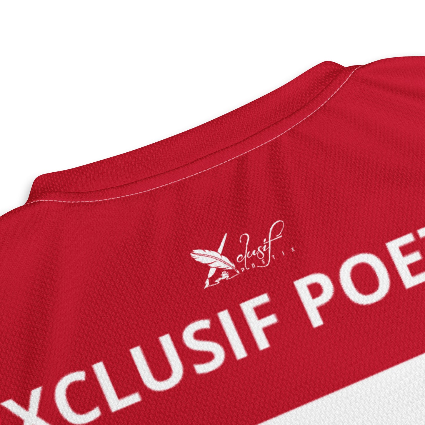 XCLUSIF POETIX RED & WHITE unisex sports jersey