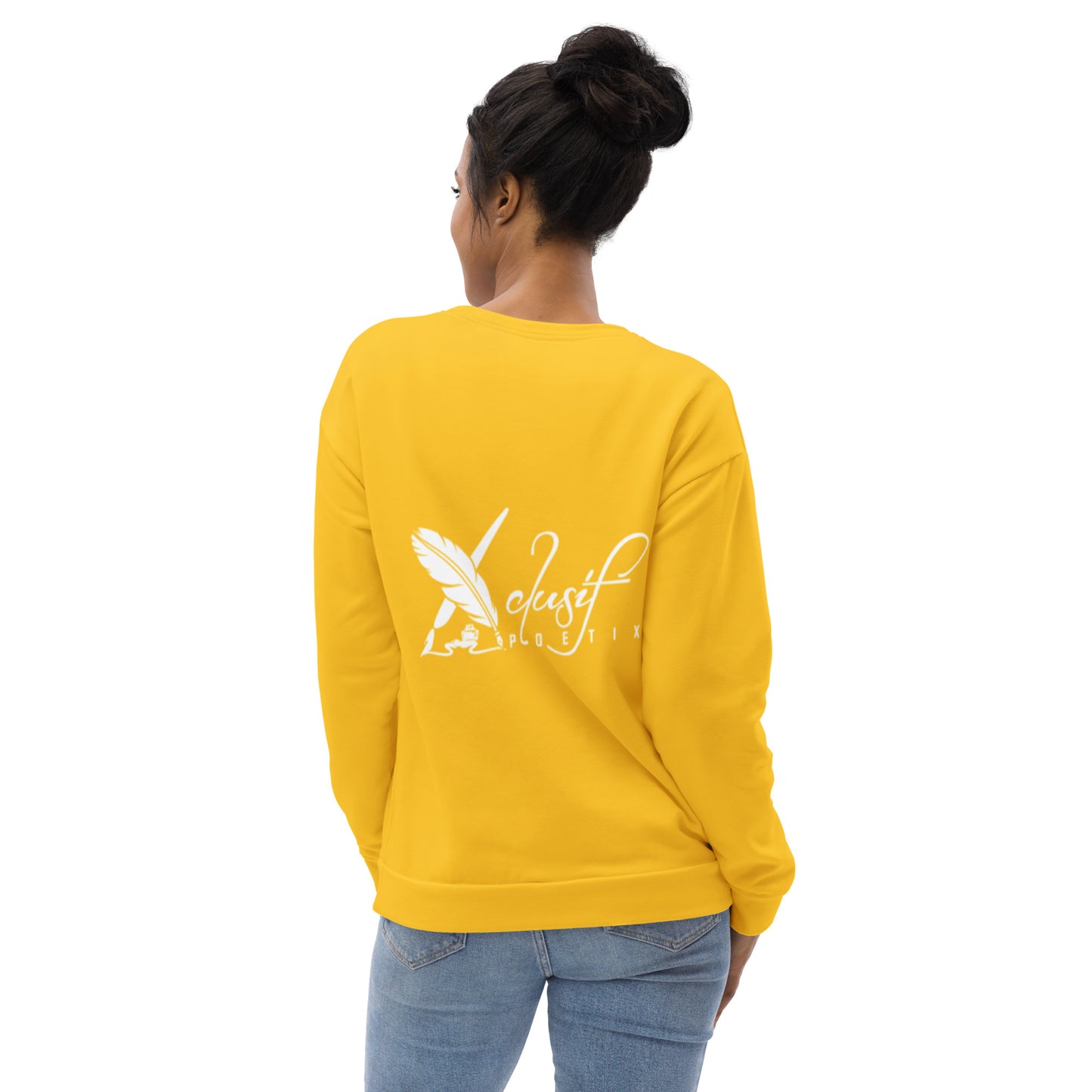 "LIVE FOR WHAT YOU LOVE" BY XCLUSIF POETIX YELLOW Unisex Sweatshirt