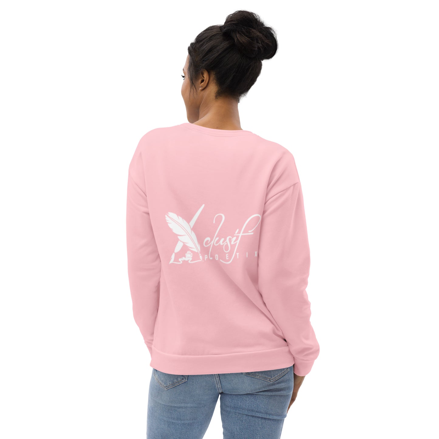 "LIVE FOR WHAT YOU LOVE" BY XCLUSIF POETIX PINK Unisex Sweatshirt