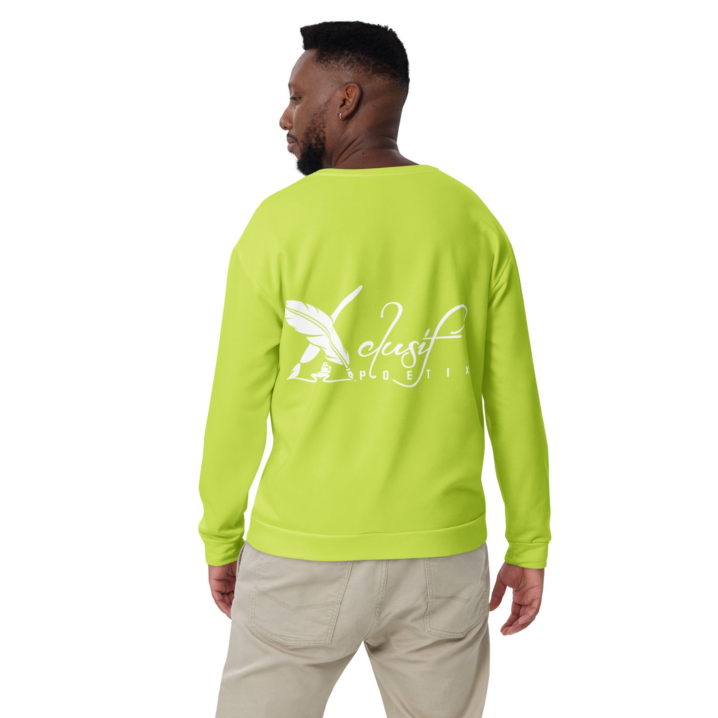 "LIVE FOR WHAT YOU LOVE" BY XCLUSIF POETIX LIGHT GREEN Unisex Sweatshirt