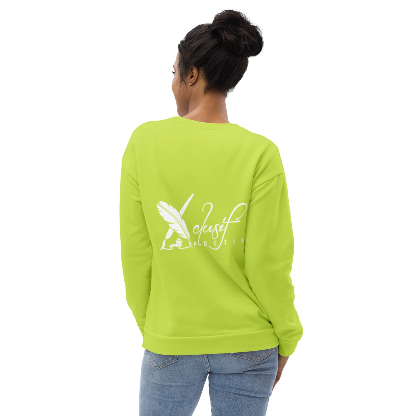 "LIVE FOR WHAT YOU LOVE" BY XCLUSIF POETIX LIGHT GREEN Unisex Sweatshirt