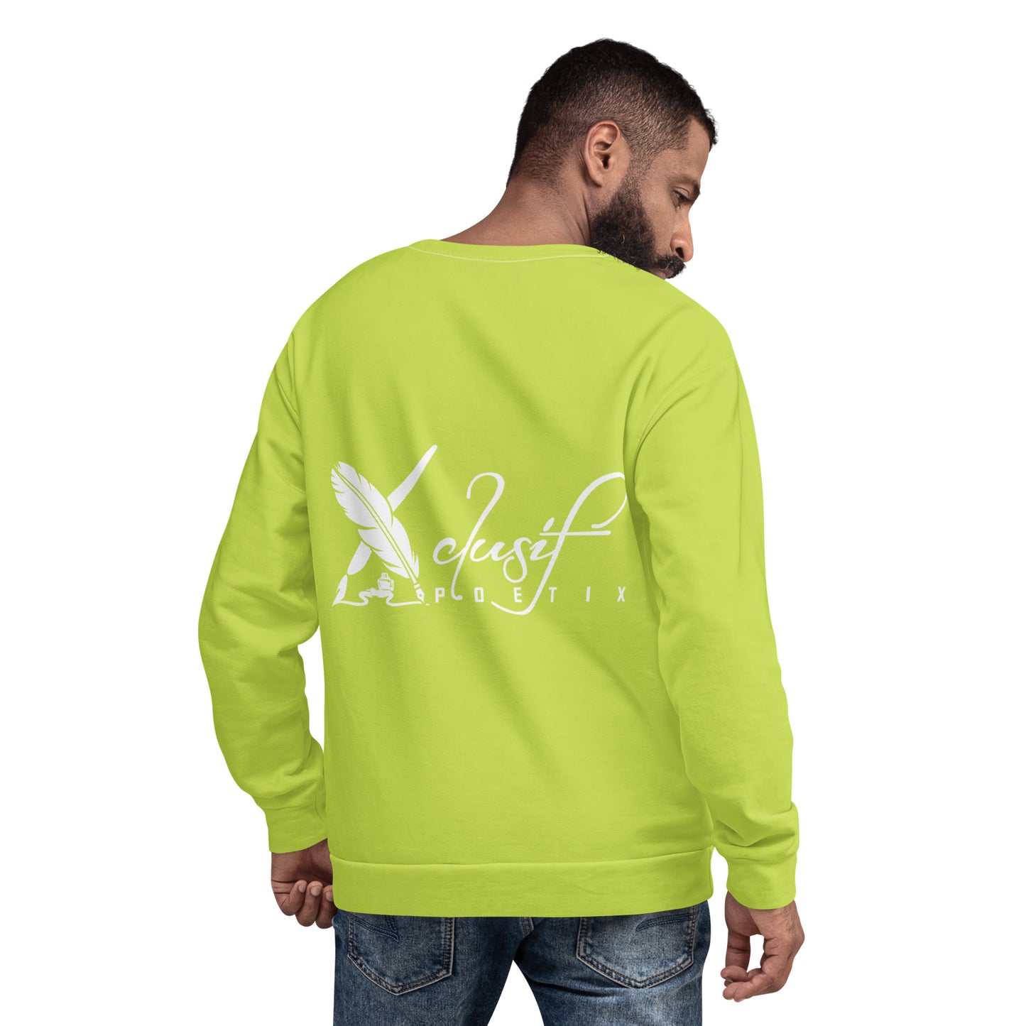 "LIVE FOR WHAT YOU LOVE" BY XCLUSIF POETIX LIGHT GREEN Unisex Sweatshirt