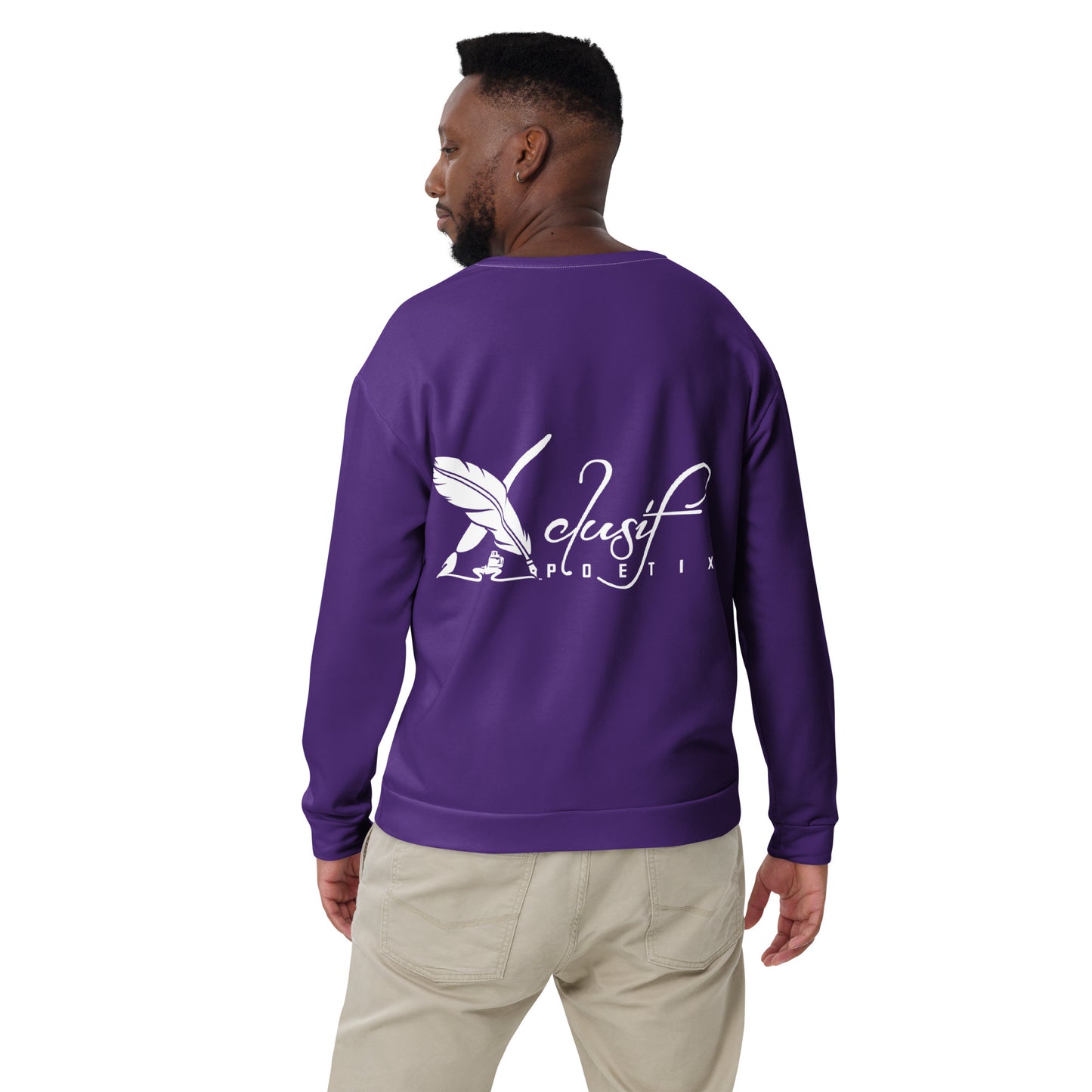 "LIVE FOR WHAT YOU LOVE" BY XCLUSIF POETIX PURPLE Unisex Sweatshirt