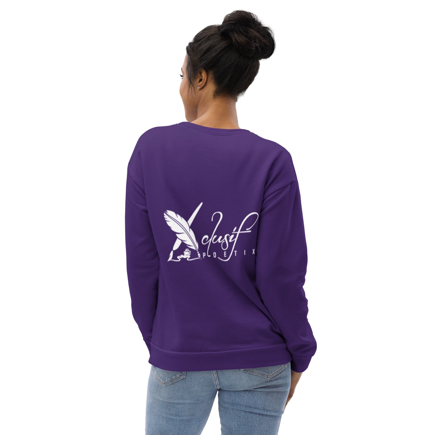 "LIVE FOR WHAT YOU LOVE" BY XCLUSIF POETIX PURPLE Unisex Sweatshirt