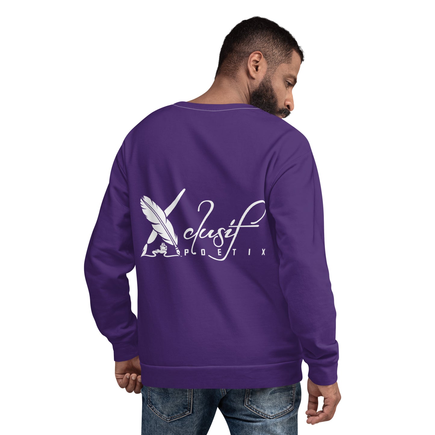 "LIVE FOR WHAT YOU LOVE" BY XCLUSIF POETIX PURPLE Unisex Sweatshirt