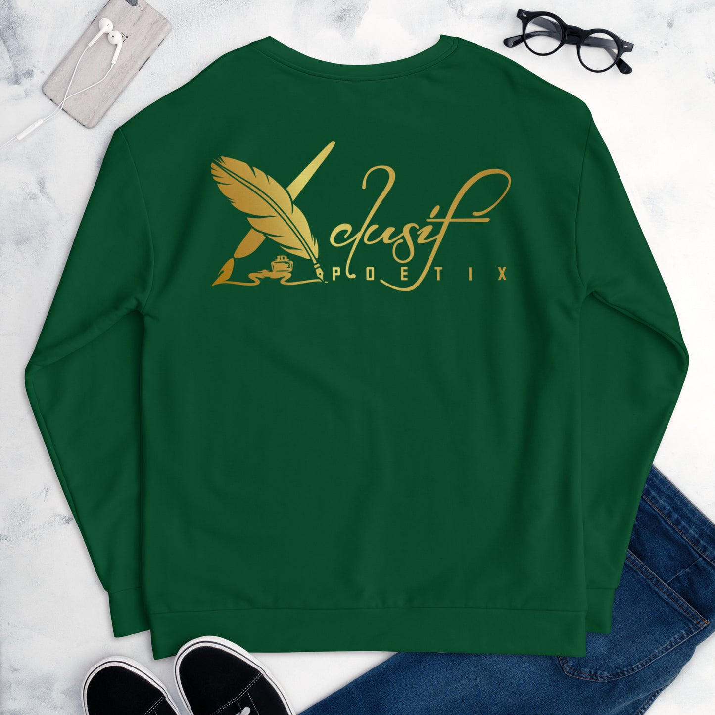 RICH BY XCLUSIF POETIX FOREST GREEN & GOLD Unisex Sweatshirt