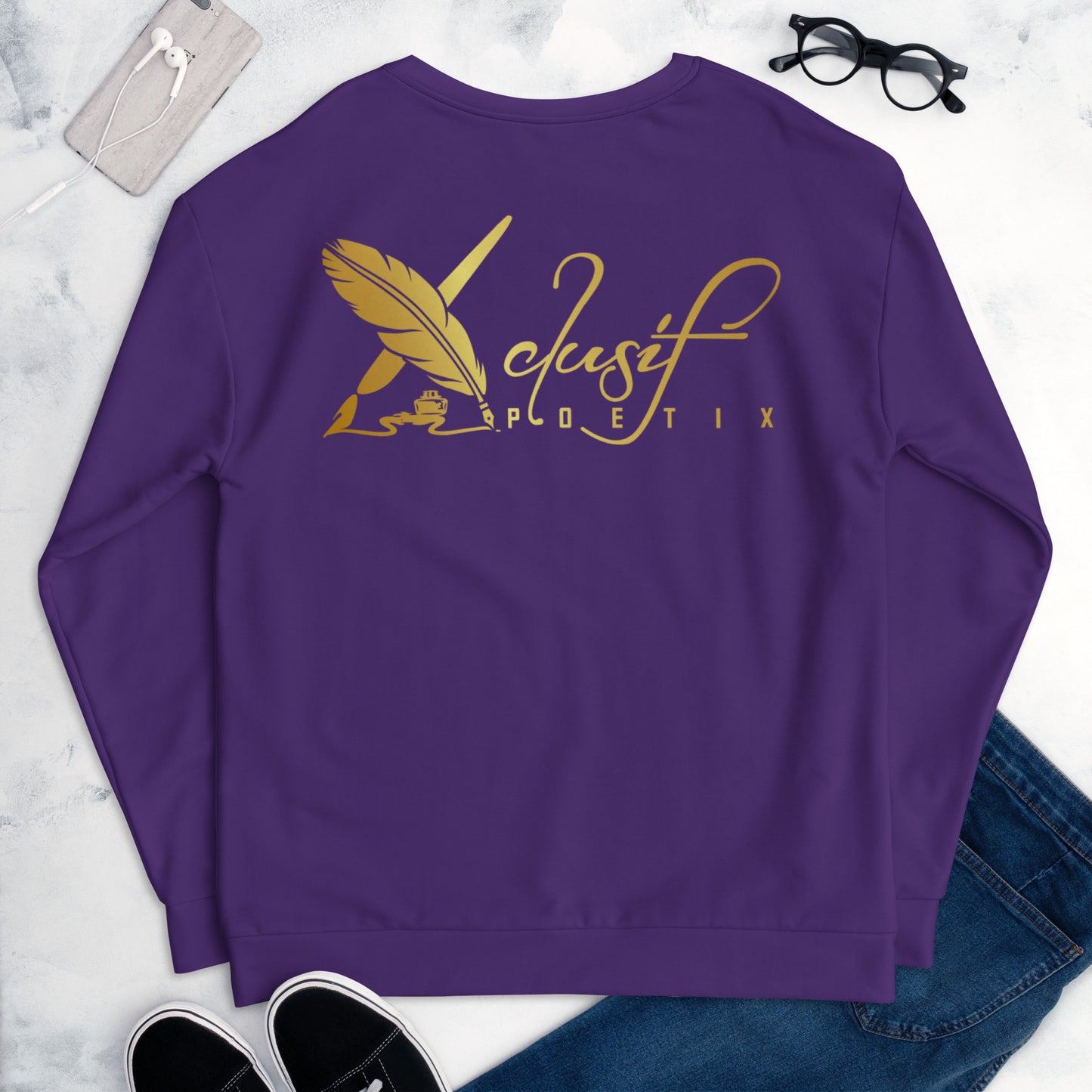 RICH BY XCLUSIF POETIX PURPLE & GOLD Unisex Sweatshirt