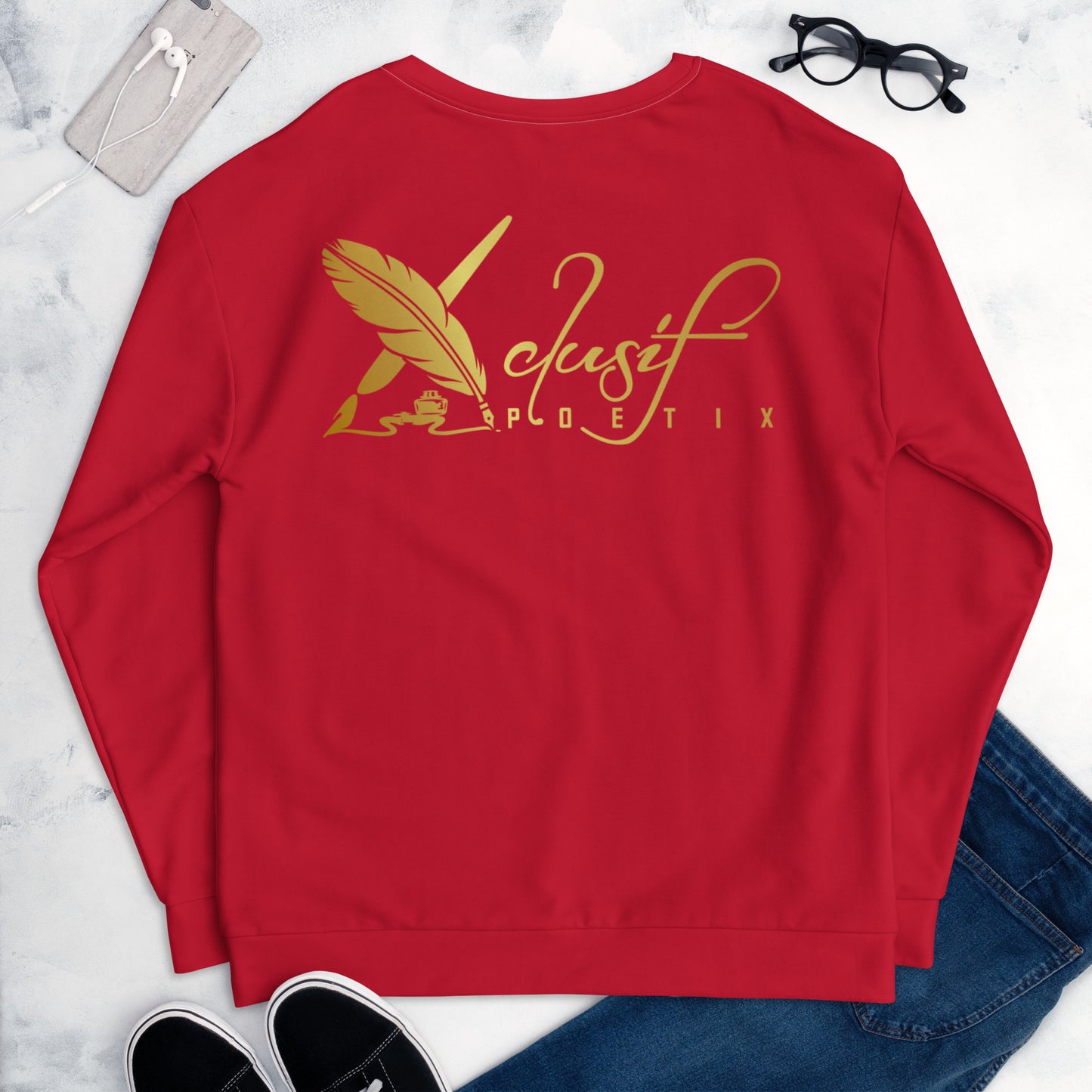 RICH BY XCLUSIF POETIX RED & GOLD Unisex Sweatshirt