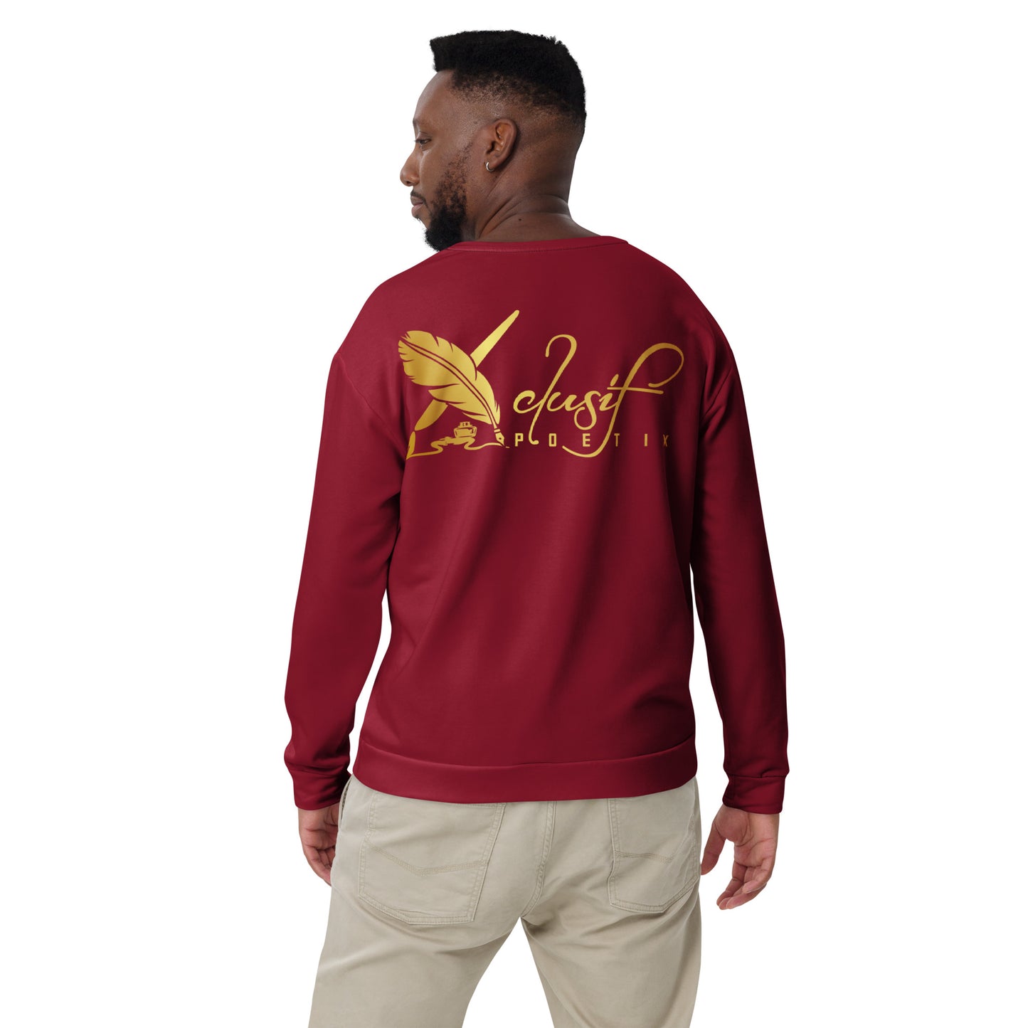 RICH BY XCLUSIF POETIX BURGUNDY & GOLD Unisex Sweatshirt