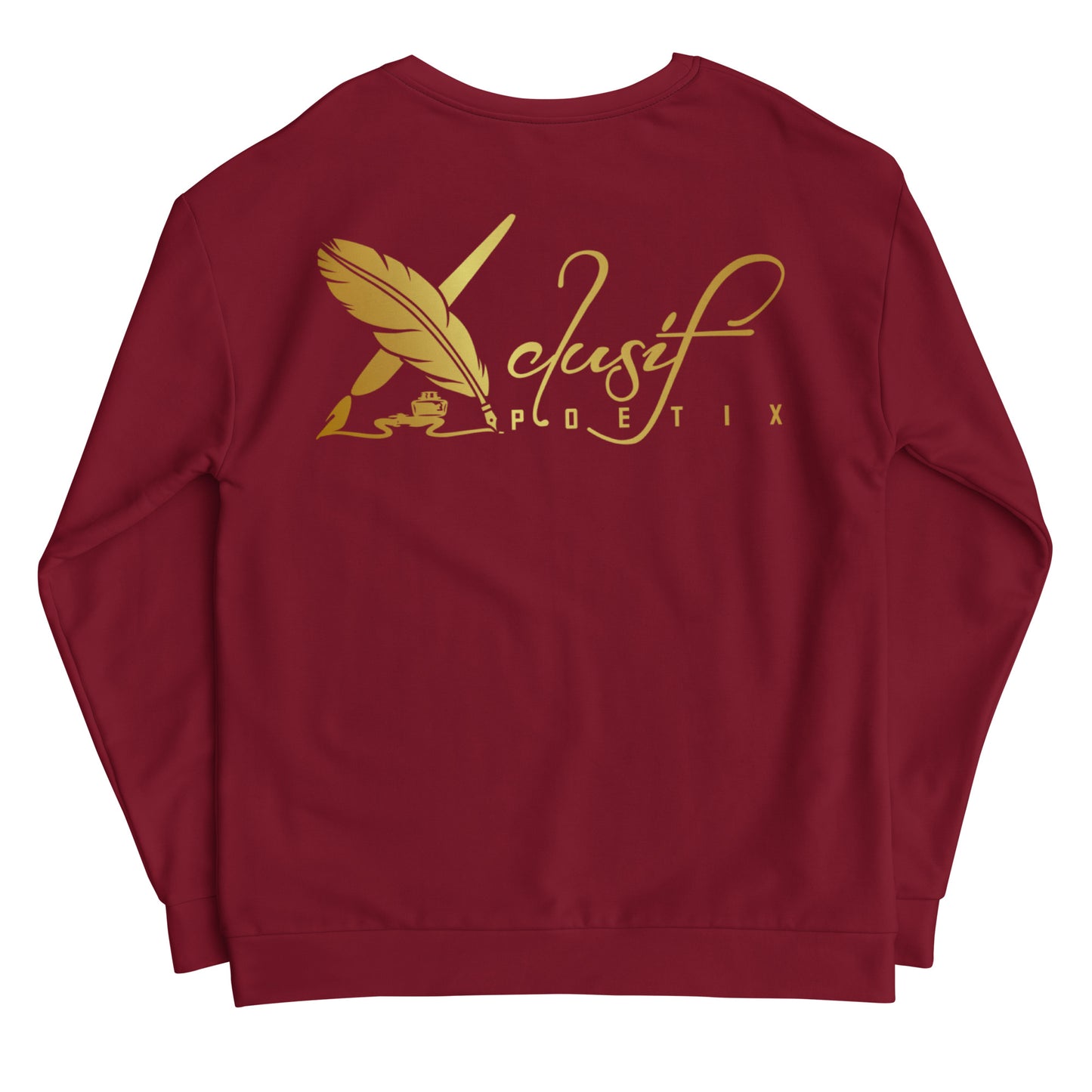 RICH BY XCLUSIF POETIX BURGUNDY & GOLD Unisex Sweatshirt