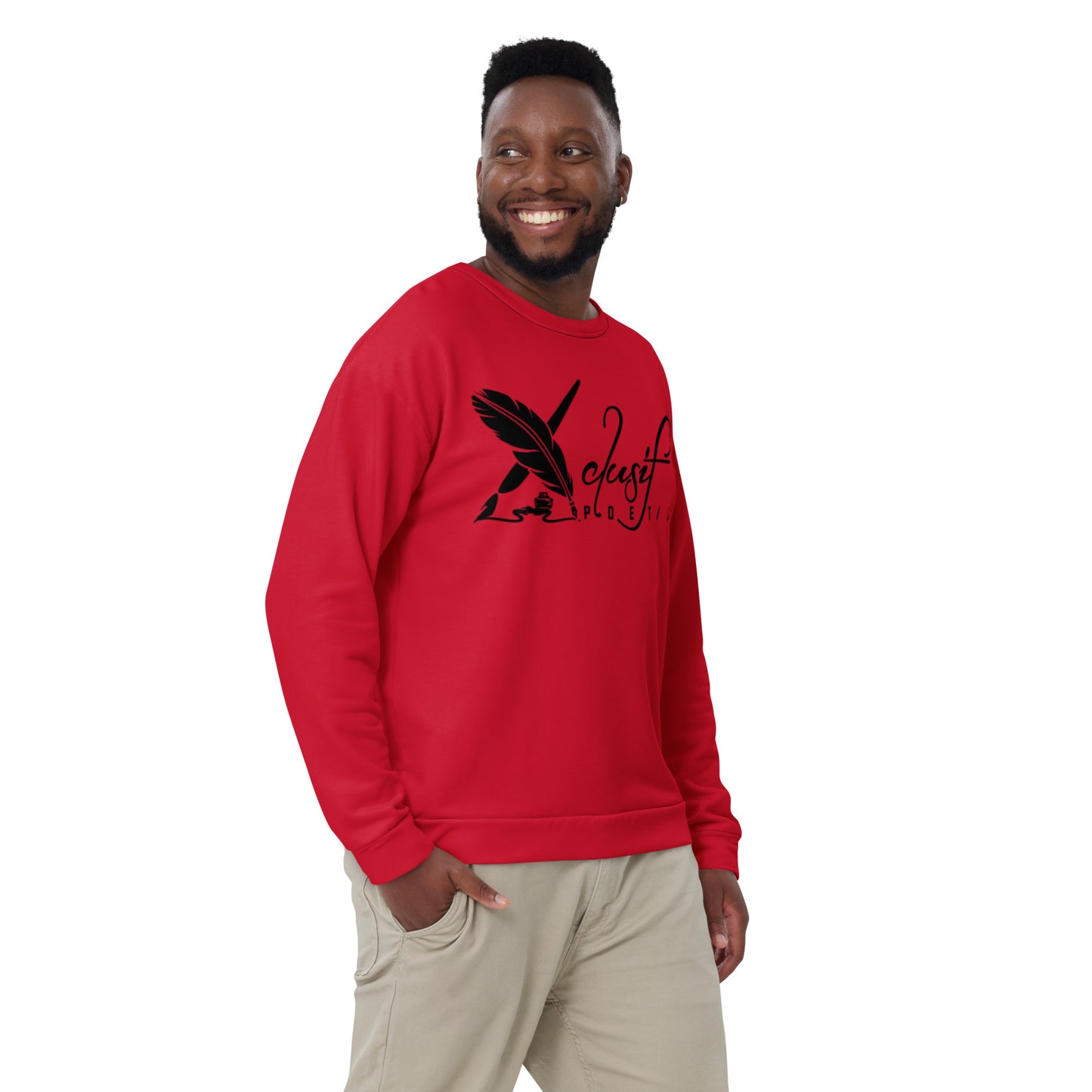 XCLUSIF POETIX RED & BLACK LOGO Unisex Sweatshirt