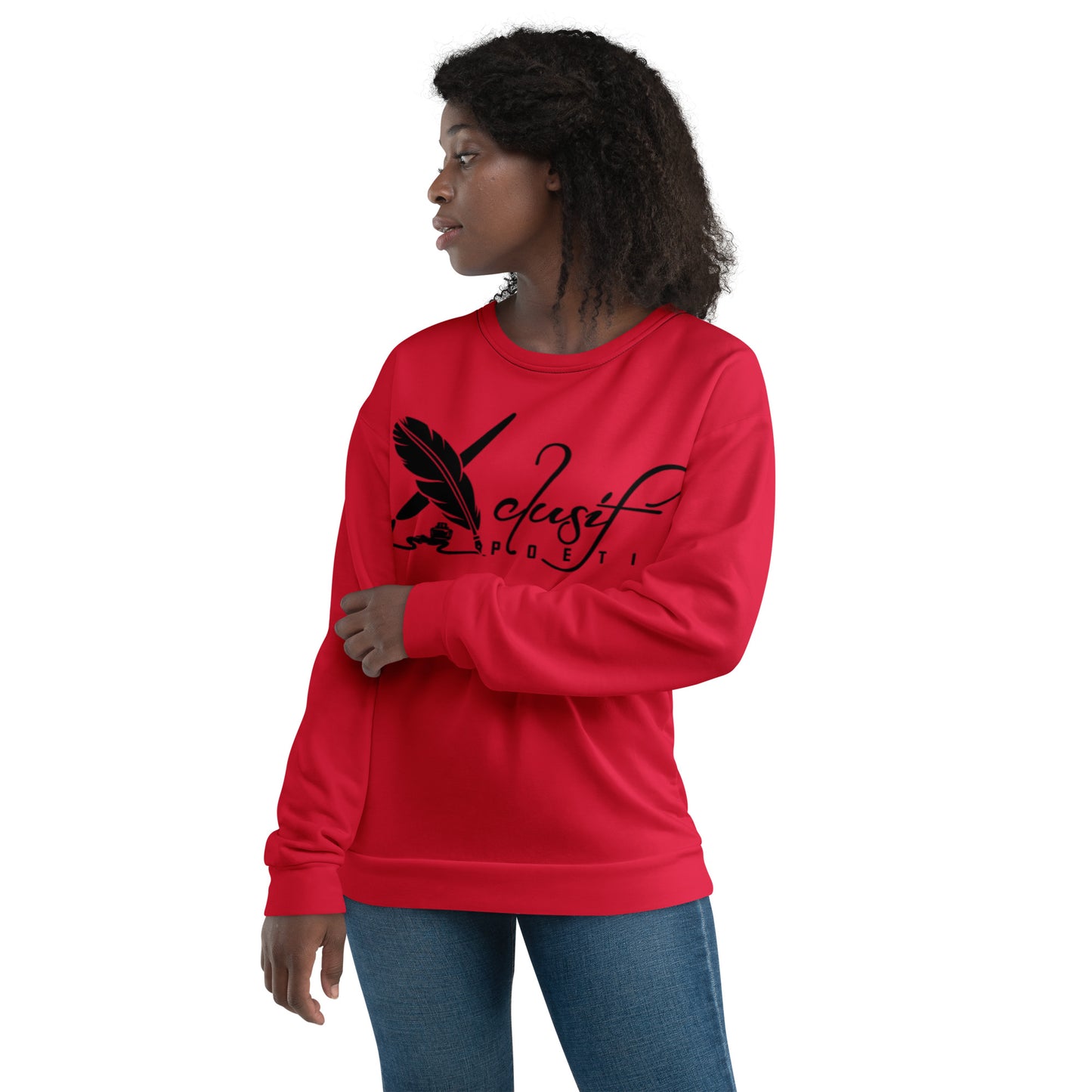 XCLUSIF POETIX RED & BLACK LOGO Unisex Sweatshirt