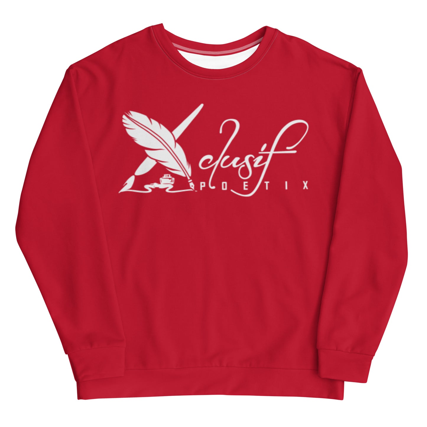 XCLUSIF POETIX RED & WHITE LOGO Unisex Sweatshirt