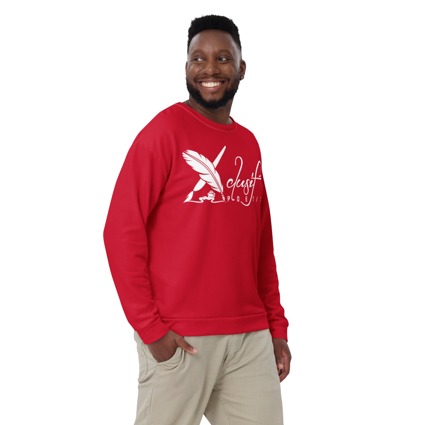 XCLUSIF POETIX RED & WHITE LOGO Unisex Sweatshirt