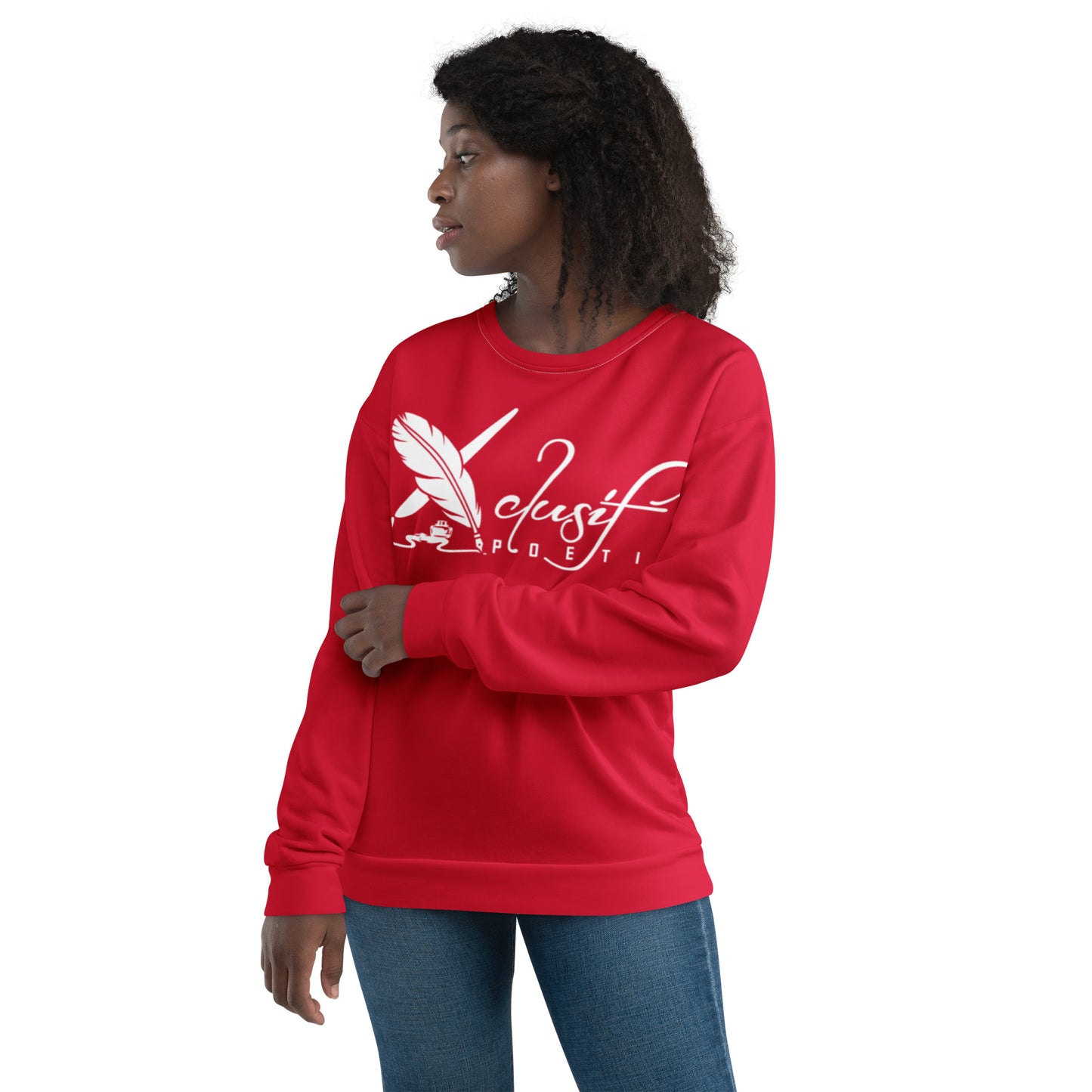 XCLUSIF POETIX RED & WHITE LOGO Unisex Sweatshirt