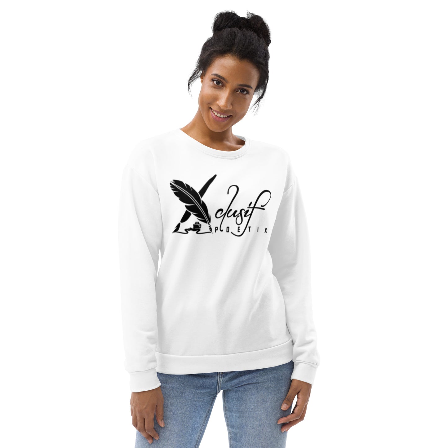 XCLUSIF POETIX WHITE & BLACK Unisex Sweatshirt