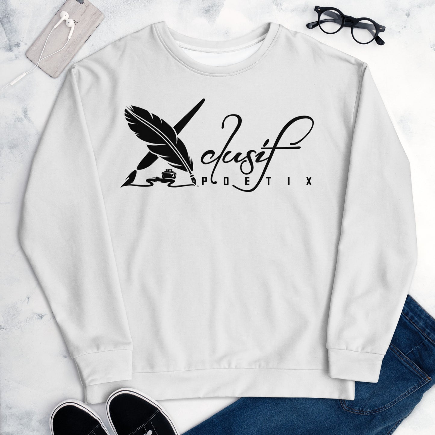 XCLUSIF POETIX WHITE & BLACK Unisex Sweatshirt