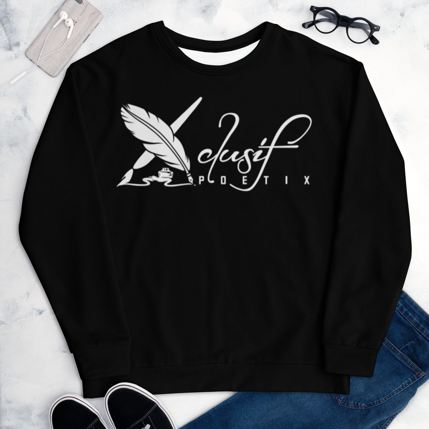 XCLUSIF POETIX BLACK & WHITE Unisex Sweatshirt