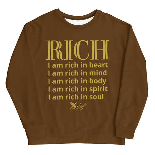 RICH BY XCLUSIF POETIX BROWN & GOLD Unisex Sweatshirt