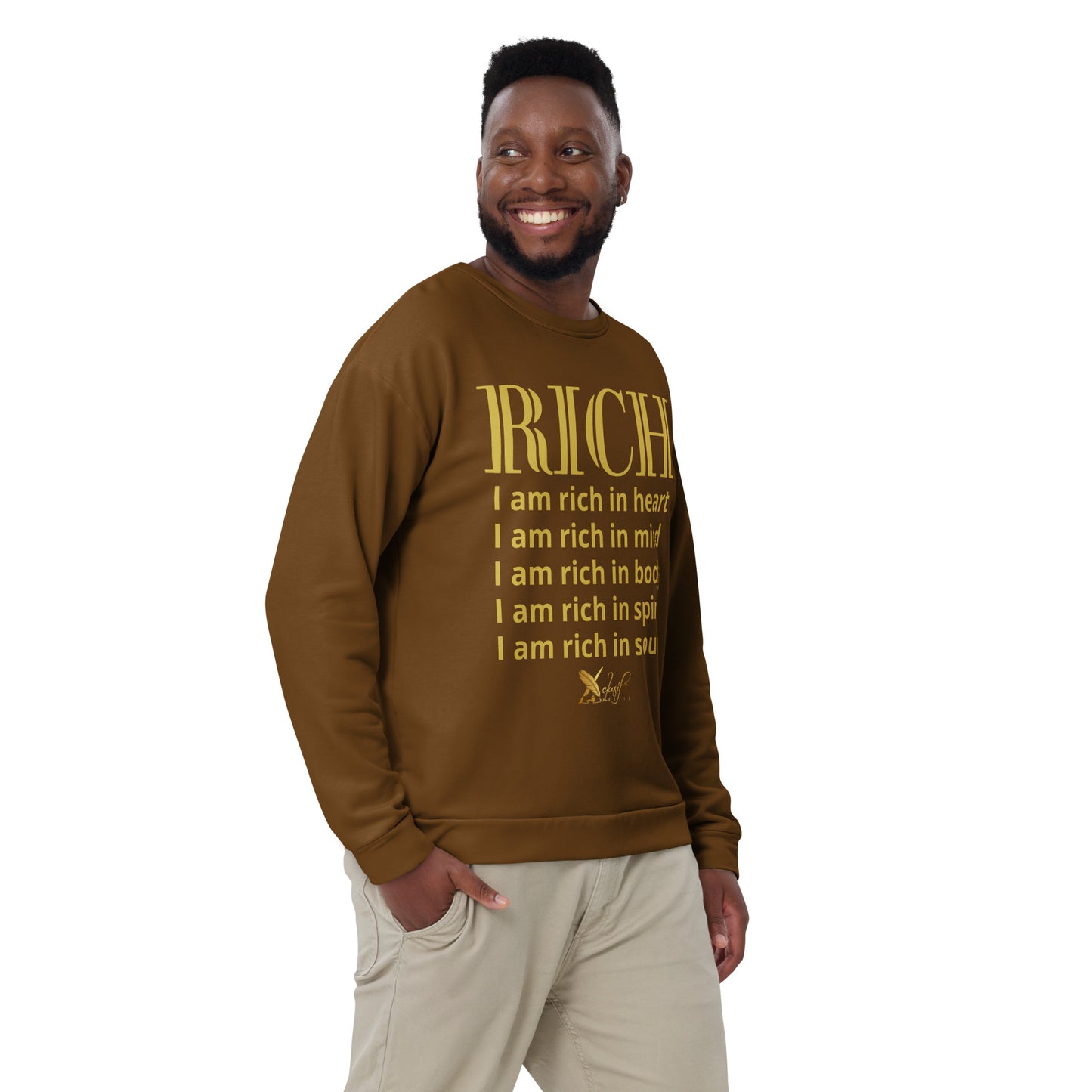 RICH BY XCLUSIF POETIX BROWN & GOLD Unisex Sweatshirt