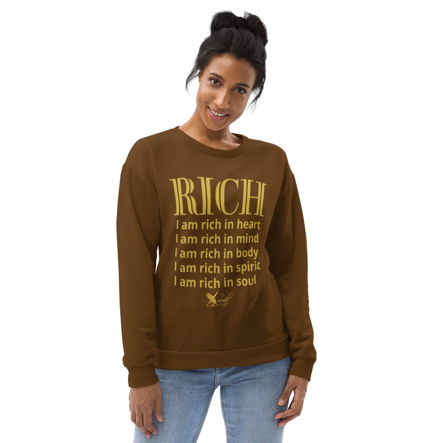 RICH BY XCLUSIF POETIX BROWN & GOLD Unisex Sweatshirt