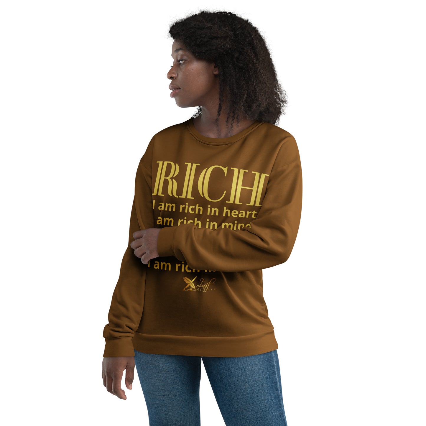 RICH BY XCLUSIF POETIX BROWN & GOLD Unisex Sweatshirt