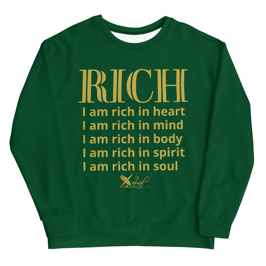 RICH BY XCLUSIF POETIX FOREST GREEN & GOLD Unisex Sweatshirt