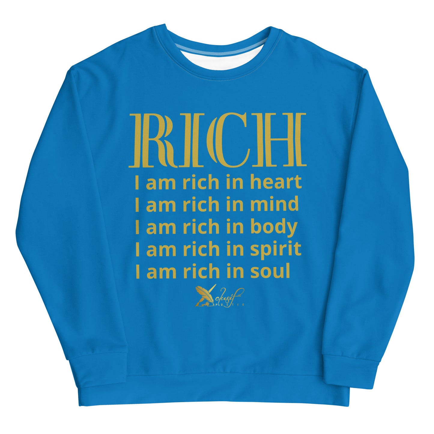 RICH BY XCLUSIF POETIX BLUE & GOLD Unisex Sweatshirt