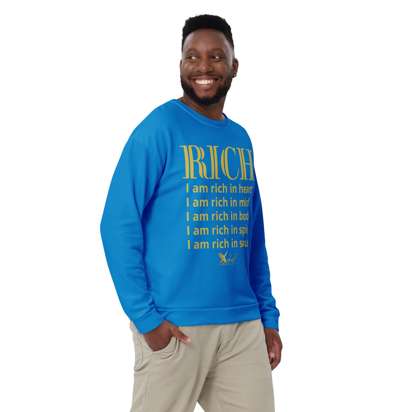 RICH BY XCLUSIF POETIX BLUE & GOLD Unisex Sweatshirt