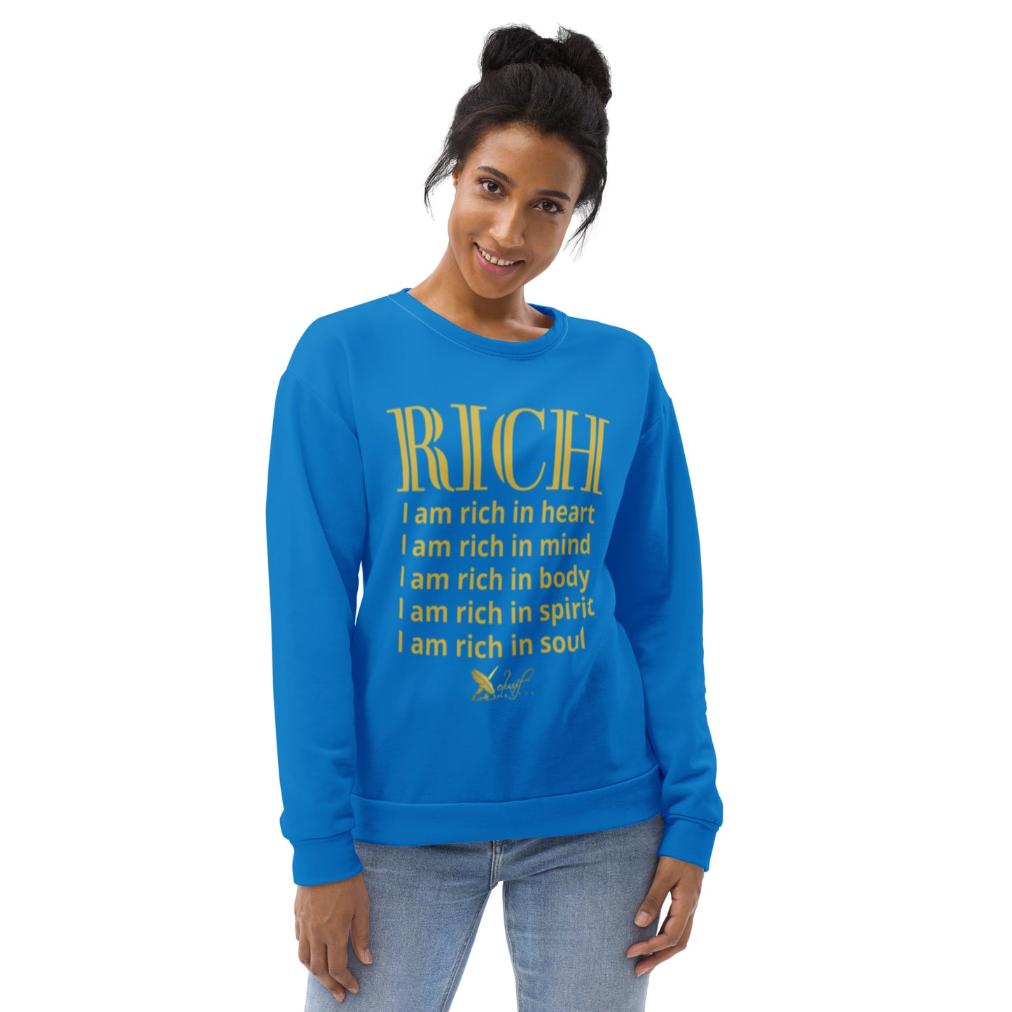 RICH BY XCLUSIF POETIX BLUE & GOLD Unisex Sweatshirt