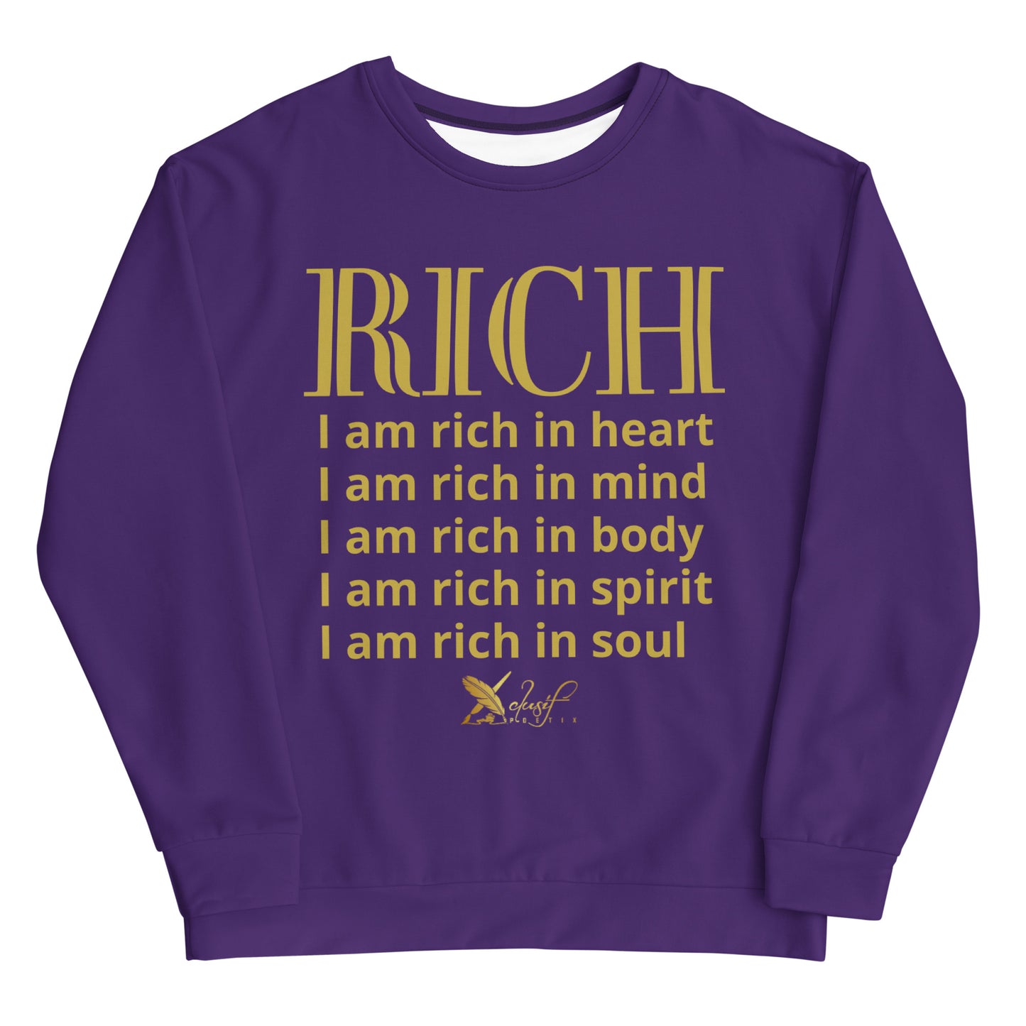 RICH BY XCLUSIF POETIX PURPLE & GOLD Unisex Sweatshirt