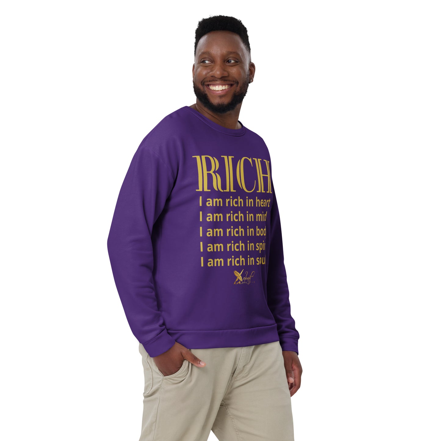 RICH BY XCLUSIF POETIX PURPLE & GOLD Unisex Sweatshirt