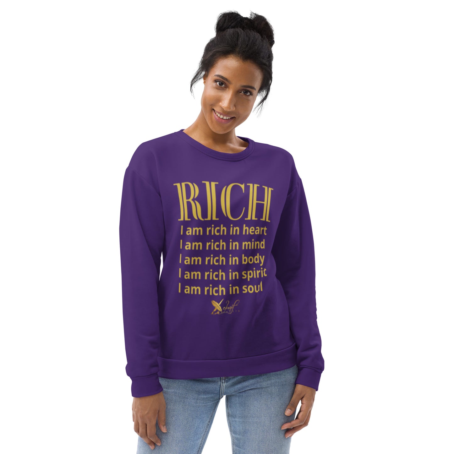 RICH BY XCLUSIF POETIX PURPLE & GOLD Unisex Sweatshirt