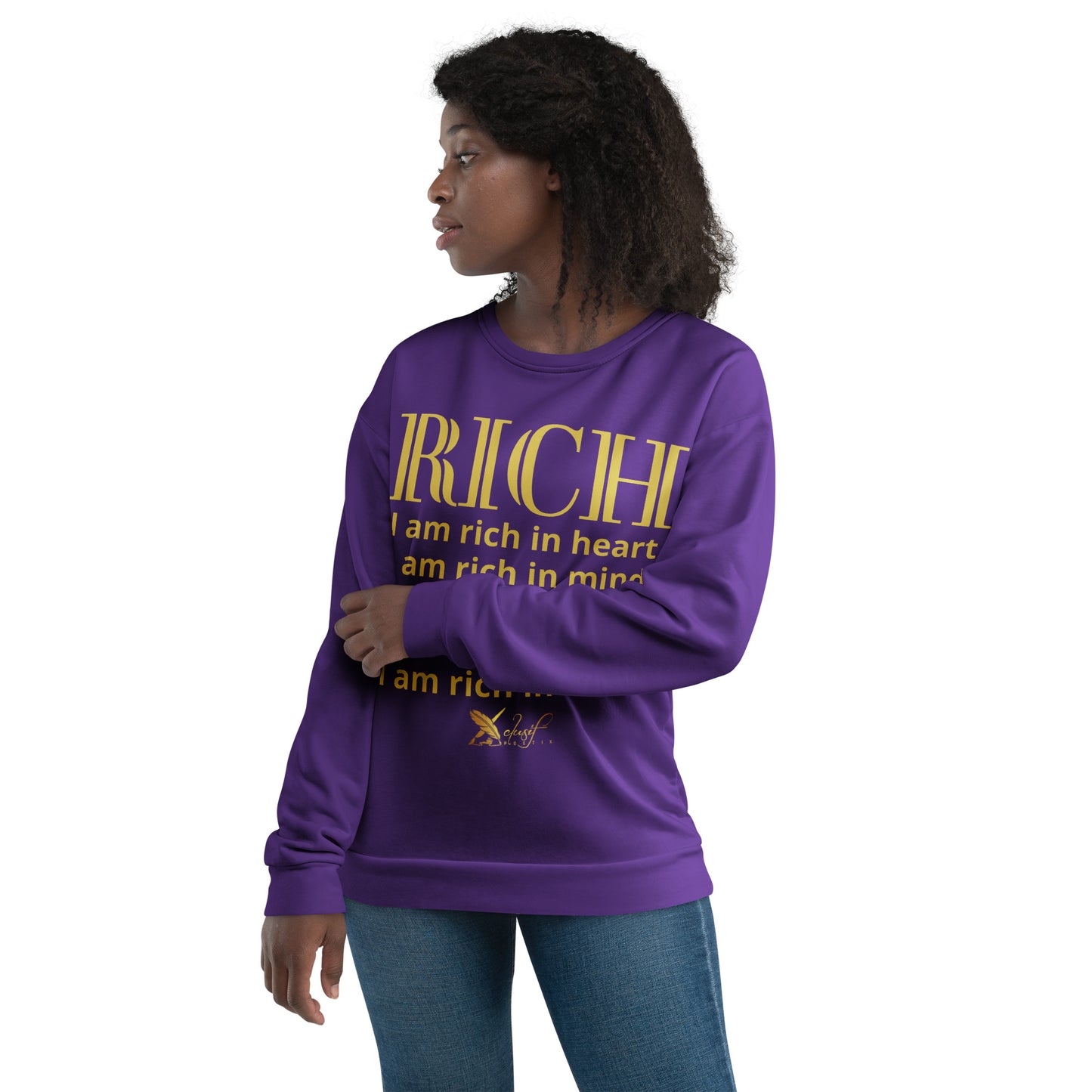 RICH BY XCLUSIF POETIX PURPLE & GOLD Unisex Sweatshirt