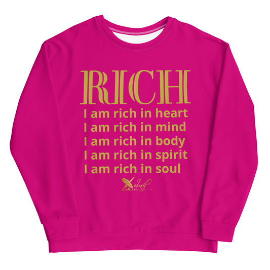 RICH BY XCLUSIF POETIX HOT PINK & GOLD Unisex Sweatshirt