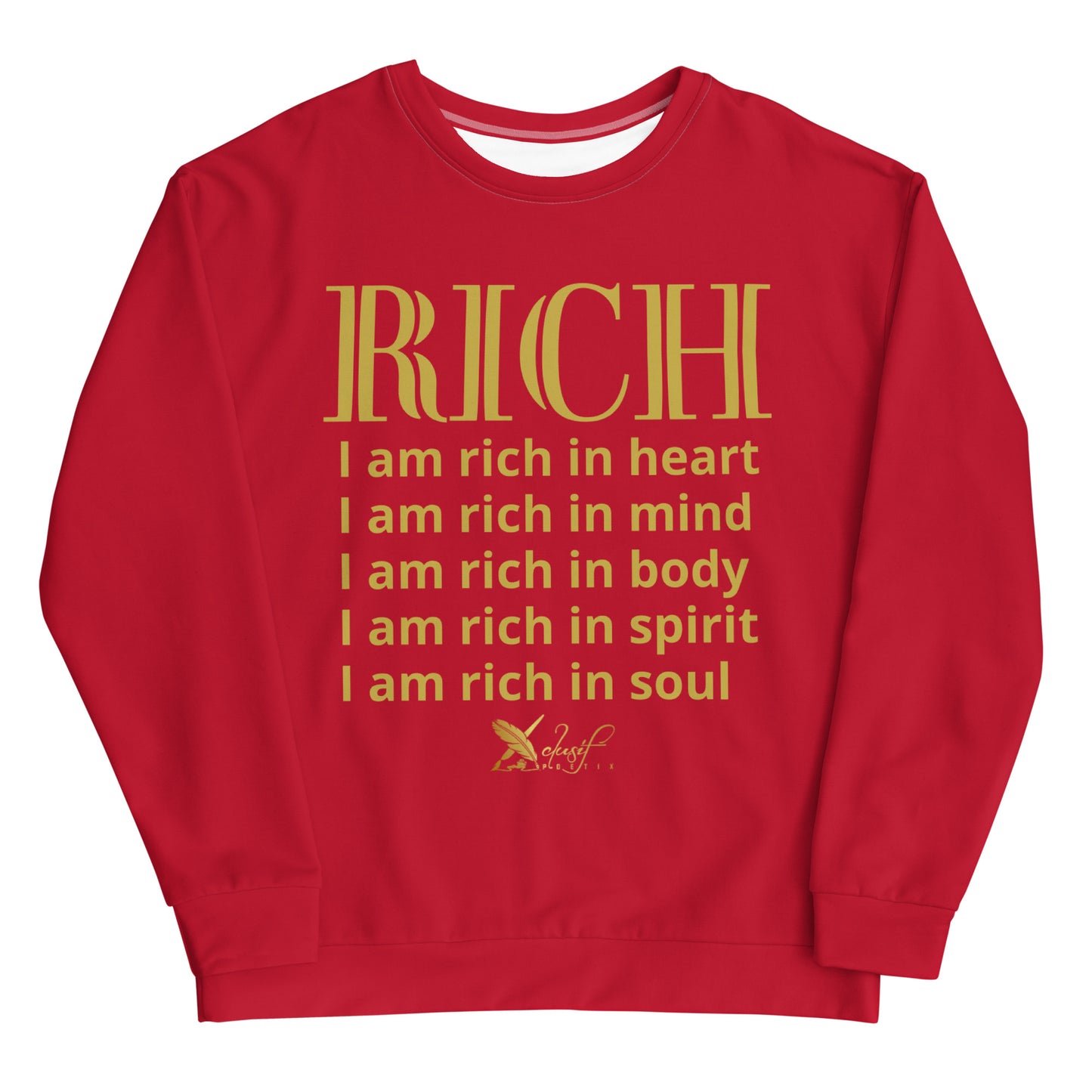 RICH BY XCLUSIF POETIX RED & GOLD Unisex Sweatshirt