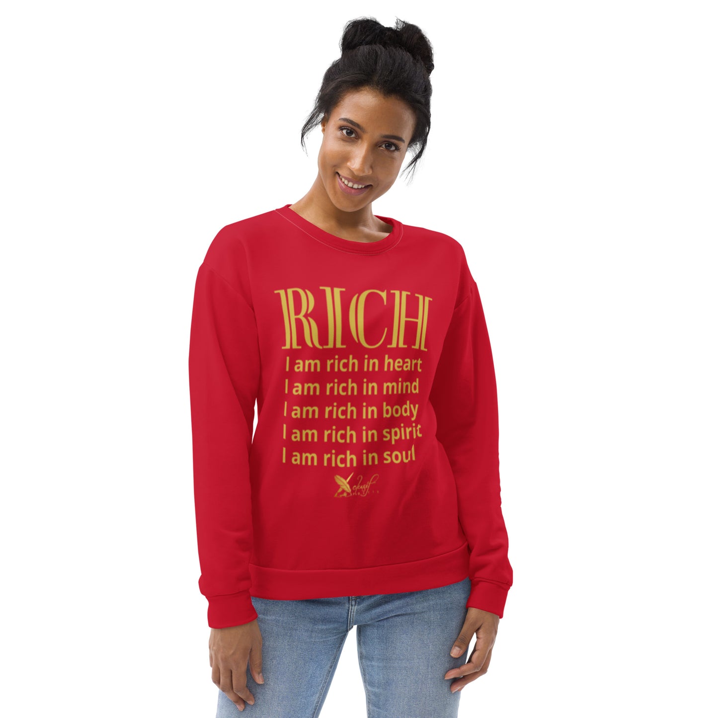 RICH BY XCLUSIF POETIX RED & GOLD Unisex Sweatshirt