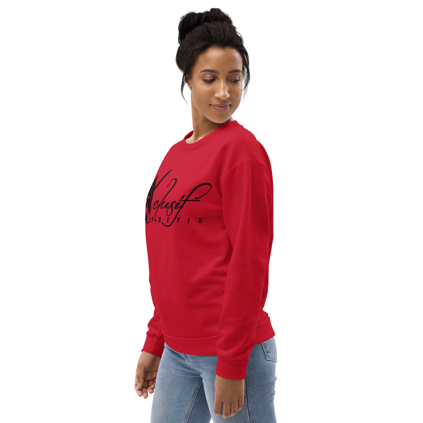 XCLUSIF POETIX RED & BLACK LOGO Unisex Sweatshirt