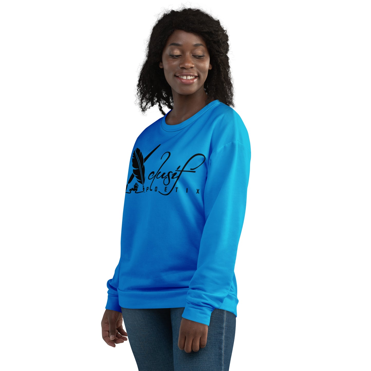 XCLUSIF POETIX BLUE & BLACK Unisex Sweatshirt